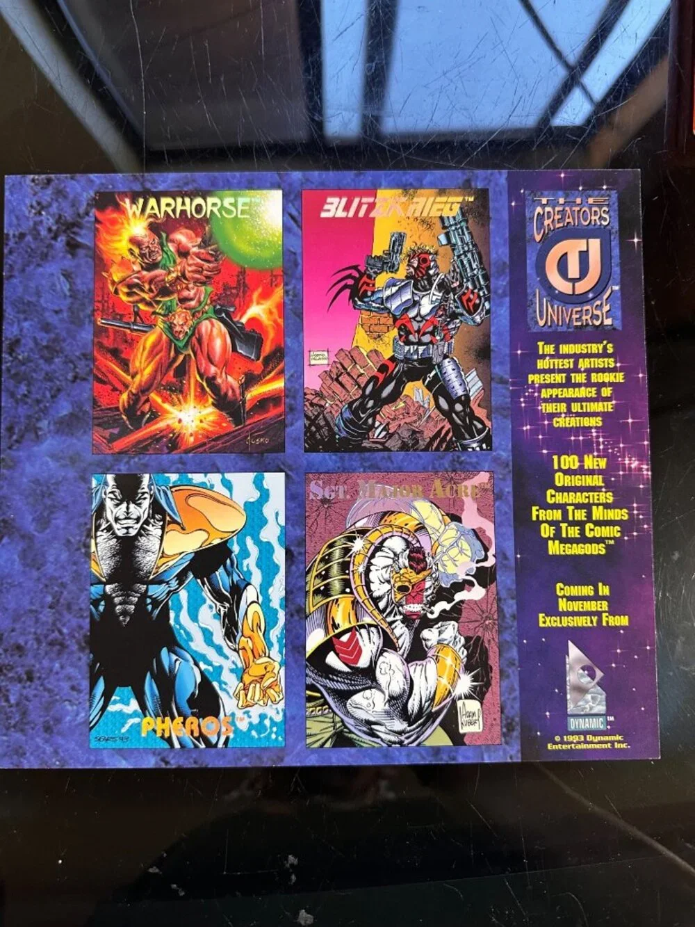 Vintage 1993 Dynamic Entertainment Creators Universe Uncut Promo Card Sheet Feat - Picture 2 of 11